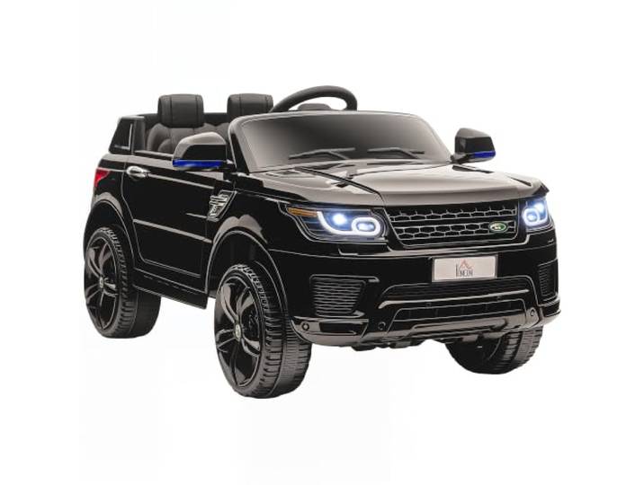 HOMCOM Kinder Elektroauto 12V mit 2,4 GHz Fernbedienung 2 Motor Schwarz