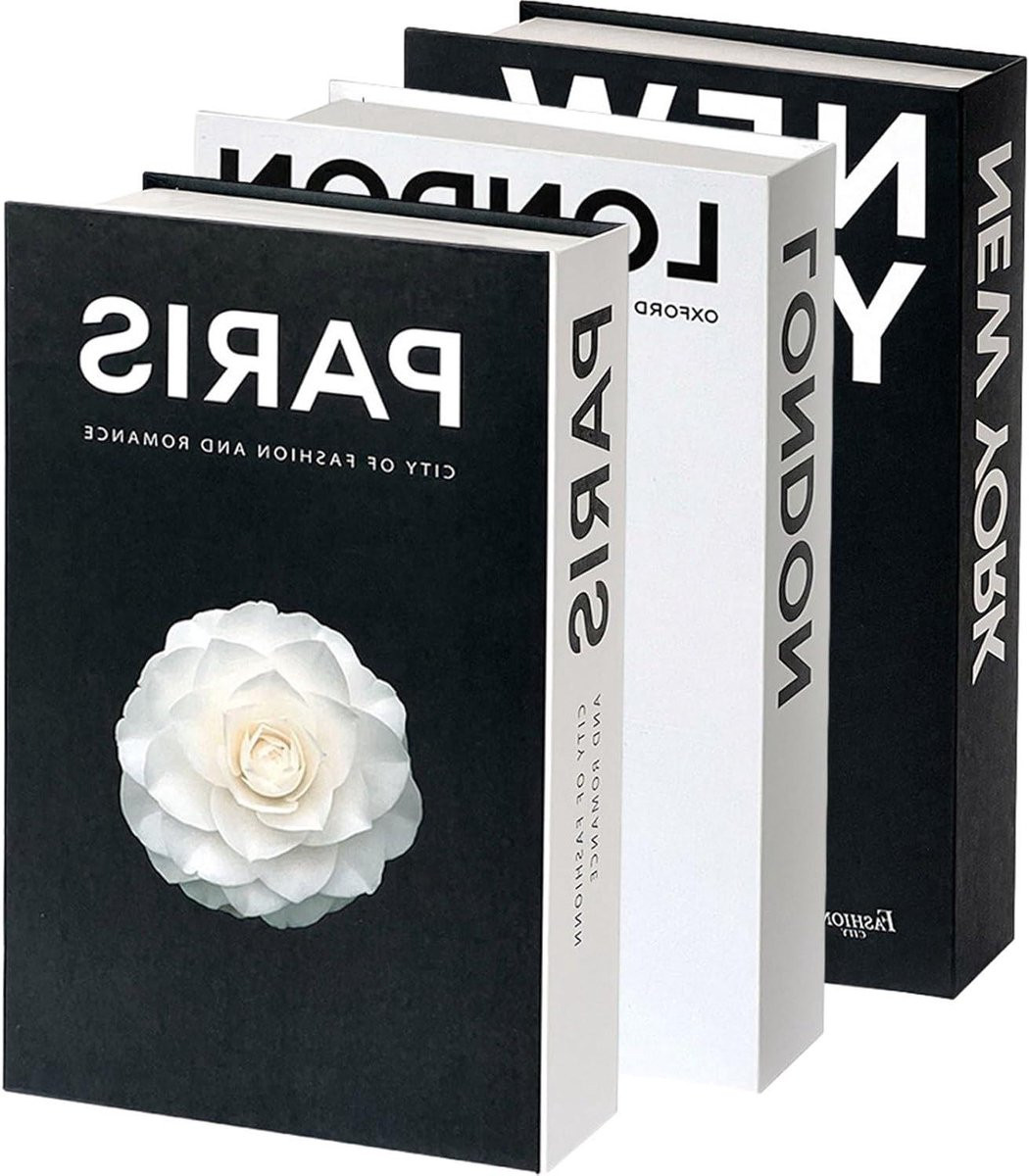 Decoratieve Boeken Set van 3 Moderne Hardcover Nep Boeken voor Woonkamer Decoratie