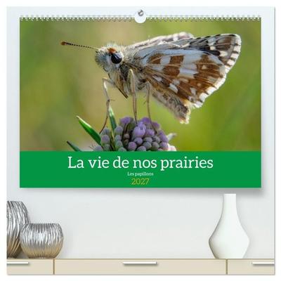 La vie de nos prairie, les papillons (Calendrier mural haut de gamme 2027 DIN A2 vertical), CALVENDO calendrier mensuel