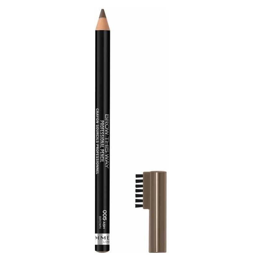 Rimmel London Rimmel - Brow This Way Brow Eyebrow Pencil with Brush 005h Brown 0.25g (Ash Brown) (350091322)
