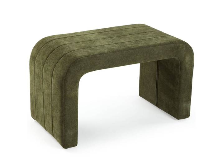 Banc tapissé vert 76x38x45cm