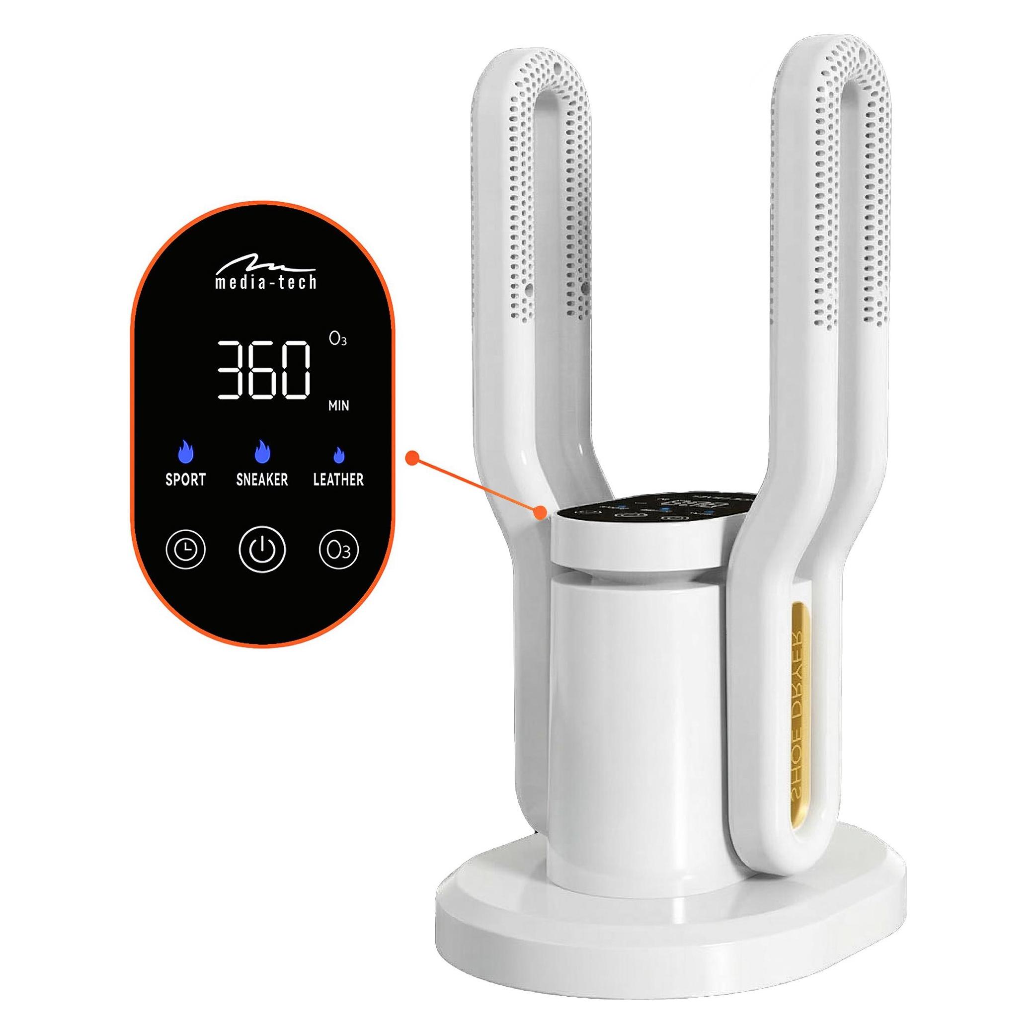 Media-Tech SHOE DRYER OZONE PRO+ MT6539 - Schuhtrockner mit Ozon-Desinfektion. (MT6539W)
