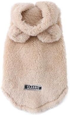 Uplifted Finds Ultra Soft Winter Fleece Pet Hoodie beige xl