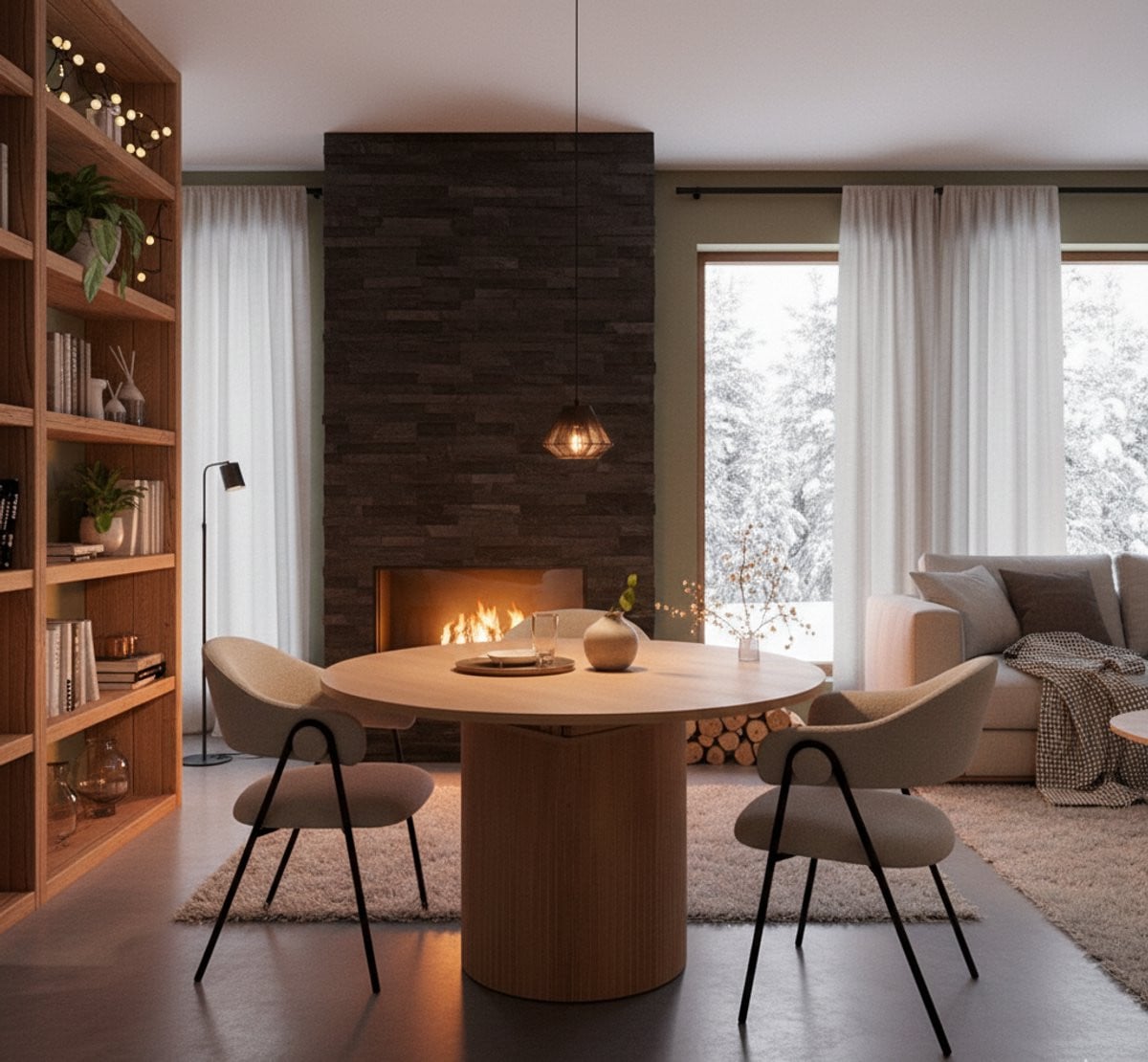Novihome Uitschuifbare Ovaal Eettafel Naturel Eikenhout 150-200 cm