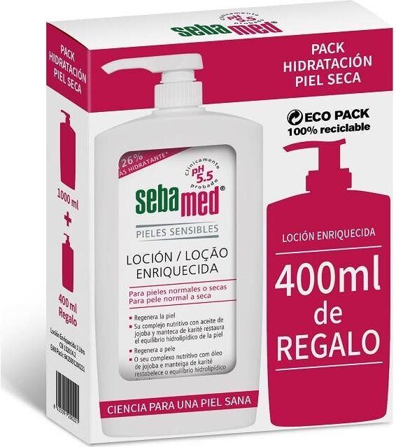 Sebamed Pack Loción Enriquecida 1000 ml + 400 ml