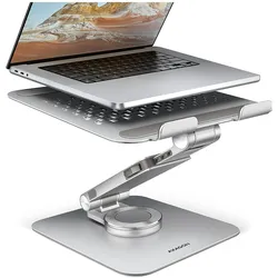 Axagon STND-LR stand with 360° rotation for laptops and tablets, Notebook Ständer, Silber
