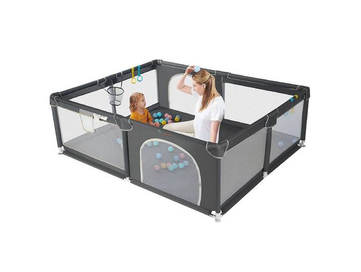 Comomy Laufgitter, Baby Krabbelgitter Kinder Schutzgitter mit Kugeln