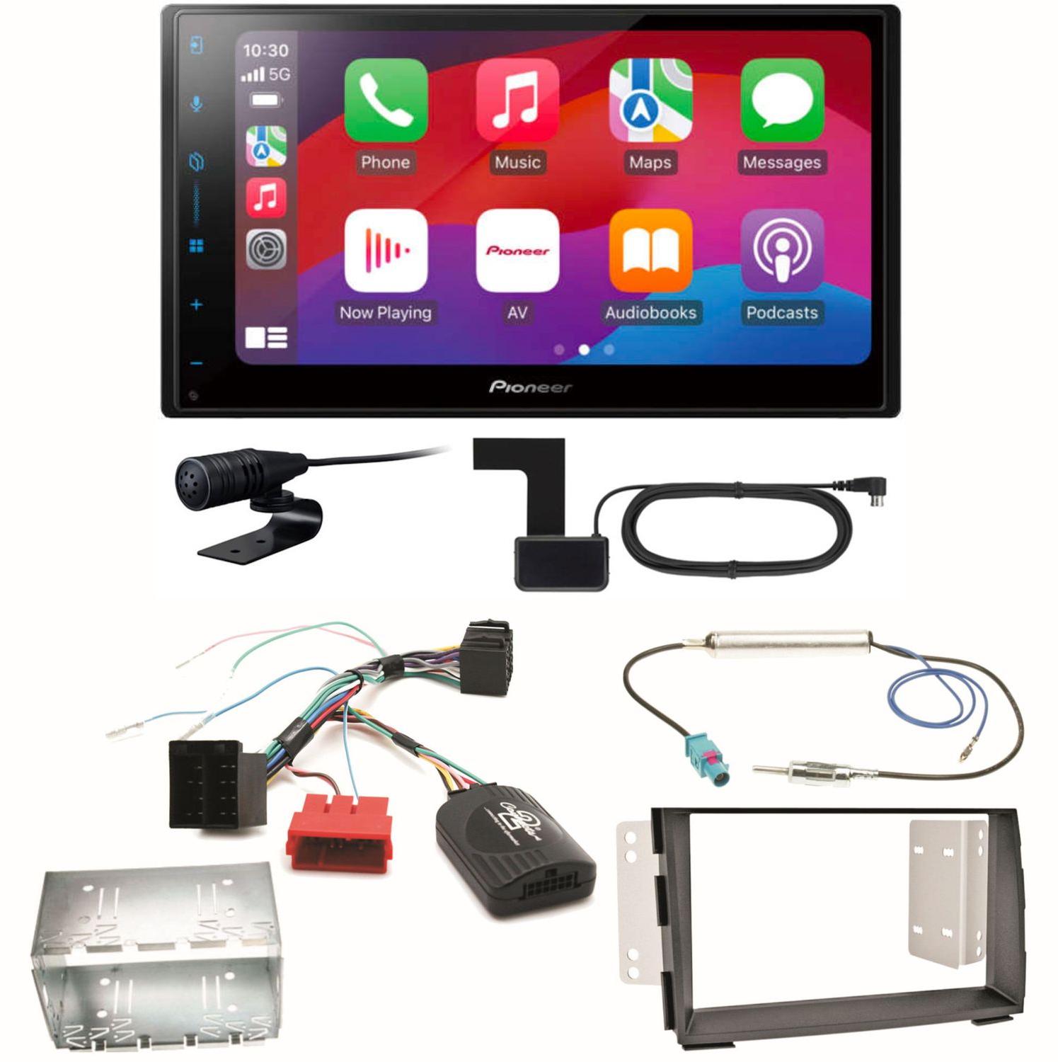 Pioneer SPH-DA77DAB CarPlay Android Auto Digitaltadio Einbauset für Kia Venga