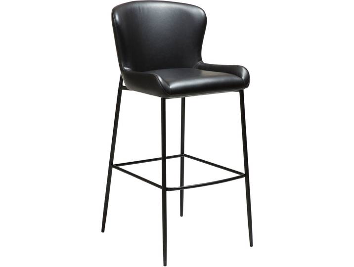 DAN-FORM Barhocker Glamorous black Kunstleder, Metall H 105 cm