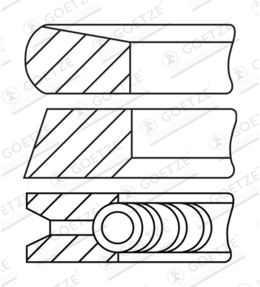 Goetze Engine Kolbenringsatz GOETZE 08-137500-30
