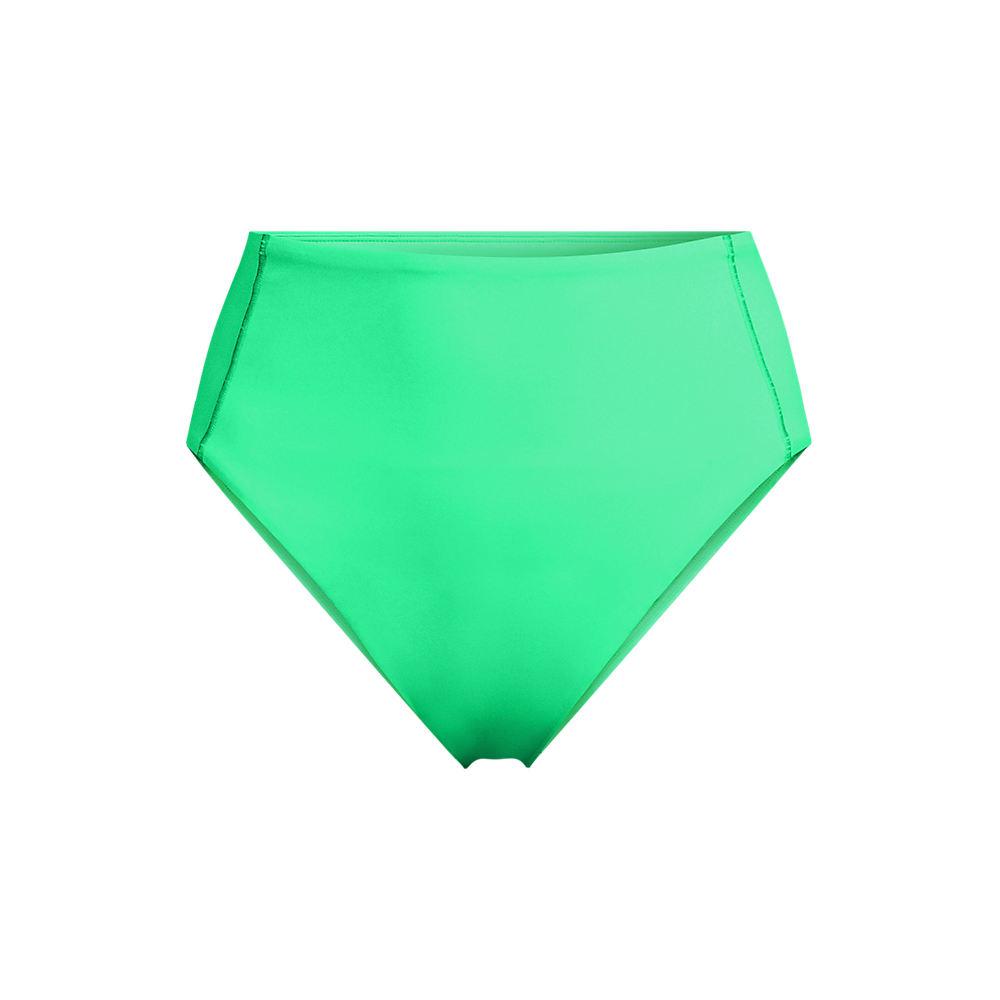Komfort-Bikinihose mit hohem Beinausschnitt, High Waist für Damen, Damen, size: regular, Grün, by Lands' End