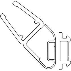 HSK Ersatzteile Magnetprofil für Magnetaufnahmeprofil, Transparent, E100055-180-6-2-99 E100055-180-6-2-99