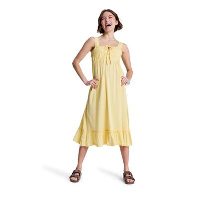 Midikleid ROXY "Paradise Winds", Damen, Gr. L, golden haze, Obermaterial: 60% Baumwolle, 40% Viskose., Kleider Midikleid