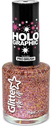 PaintGlow Holographic Glitter Nail Paint Silver