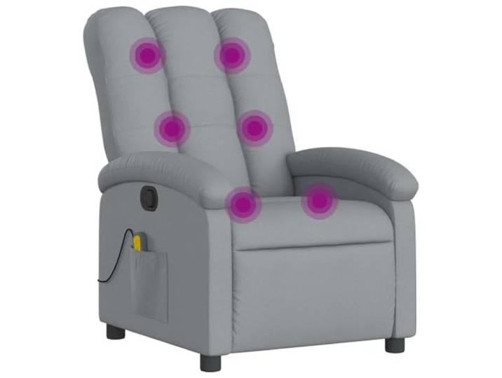 vidaXL Massagesessel Hellgrau Stoff