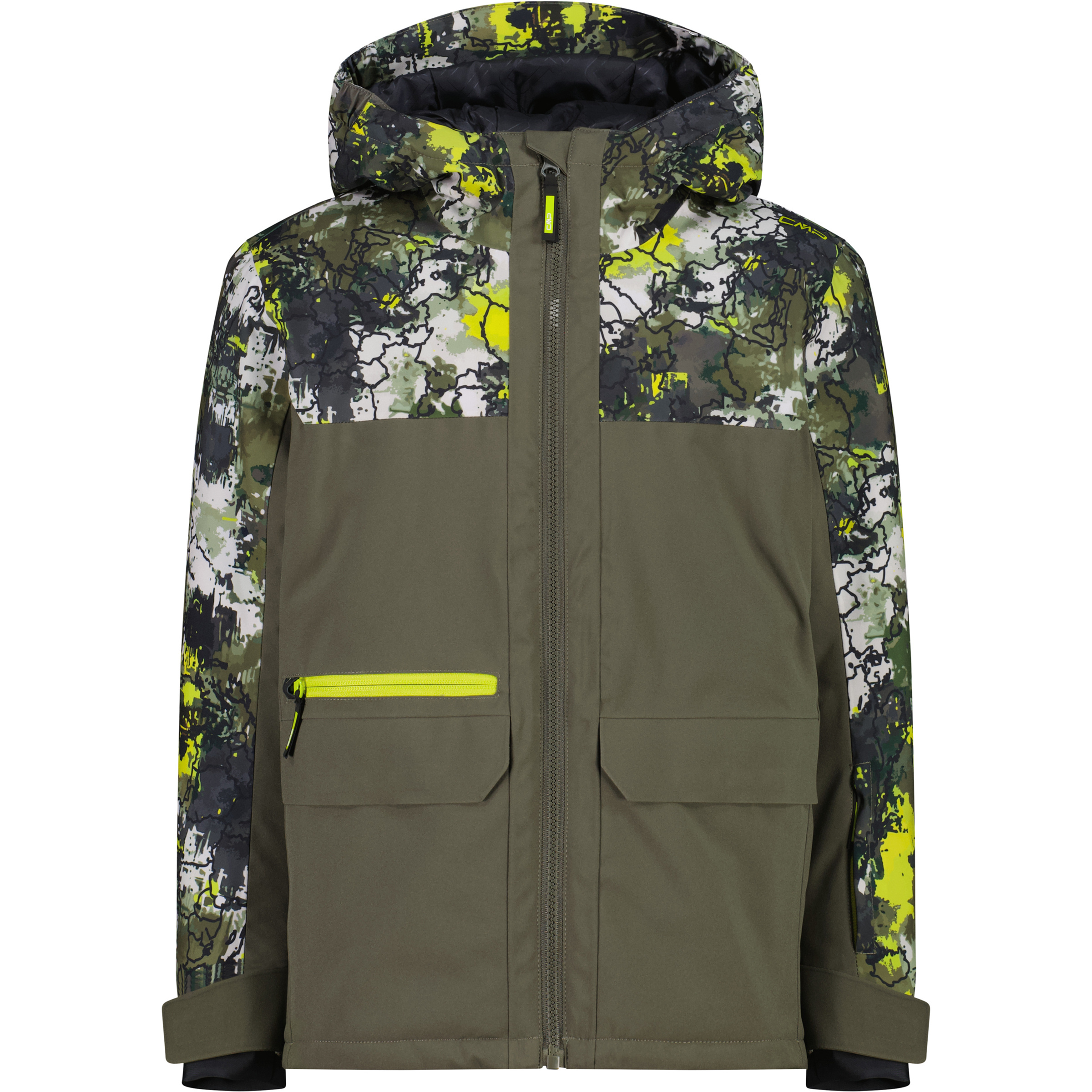 CMP Kinder Isolationsjacke oliv Größe 116 Skifahren Elastisch