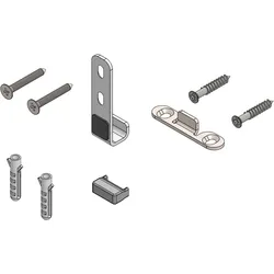 Griffwerk PLANEO AIR silent Führungs-Set (1x Wand- & 1x Bodenbefestigung)  inkl. Schrauben