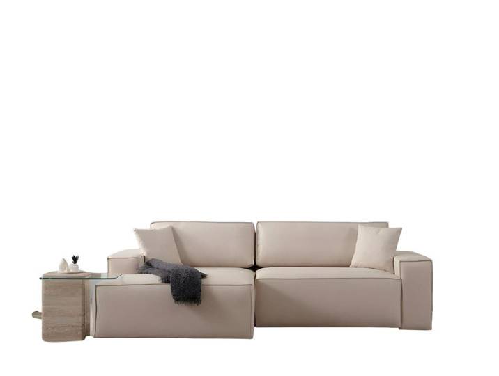 JVmoebel Ecksofa Exklusive weiße Textil-Couch in L-Form für stilvolles Wohnen, Made in Europa