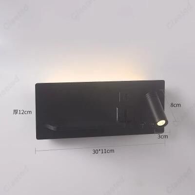 Uplift Picks Adjustable LED Reading Wall Lamp With Wireless And USB Charging 06 warm Light
