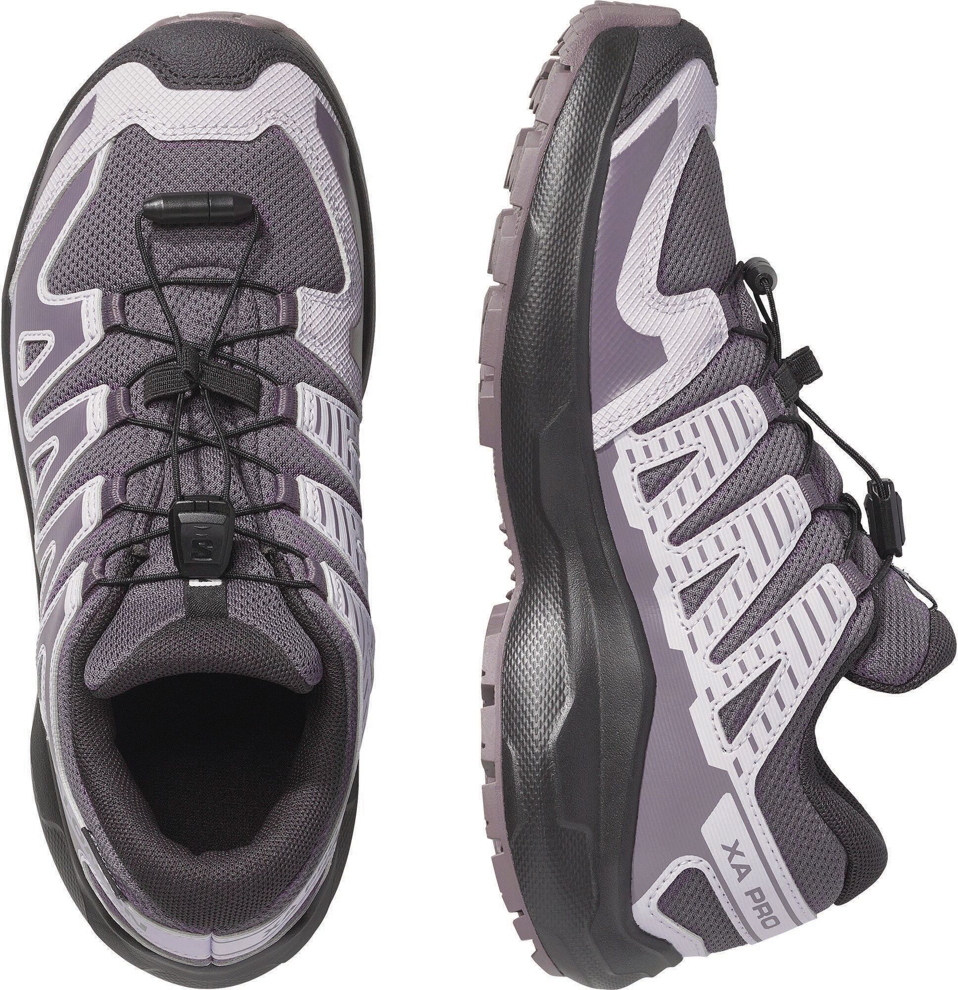 Outdoorschuh SALOMON "XA PRO WP J", Kinder, Gr. 31, nine iron, excalibur, cosmic sky, Synthetik, Textil, Schuhe Outdoorschuh, wasserdicht nine iron, excalibur, cosmic sky 31