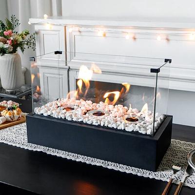 18 x 8'' x 11,5 tragbarer Tischkamin, sauber brennender Bioethanol-Kamin ohne Abzug