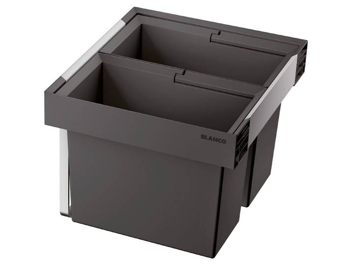 Blanco Mülleimer, 38 l Volumen, Für vorhandene Auszüge, Geringe Einbauhöhe,Vollauszug