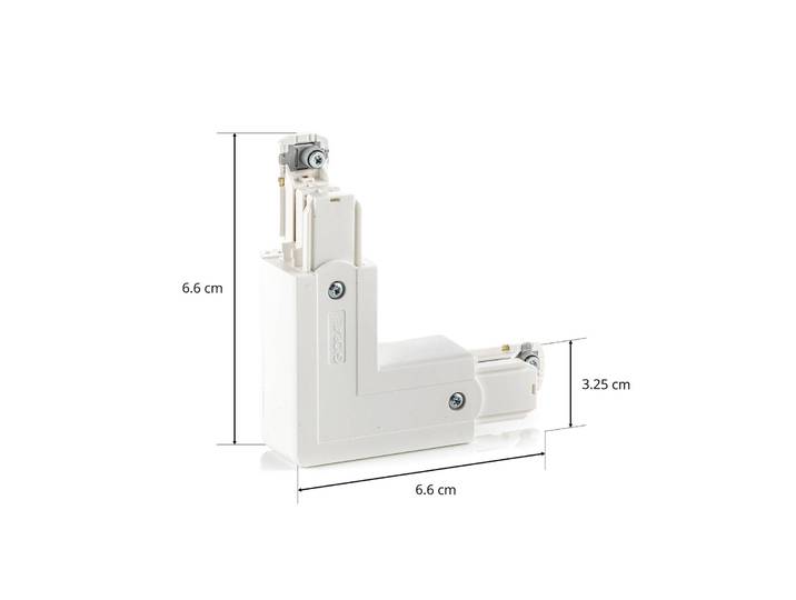 GLOBAL Eckverbinder Noa Schutzleiter außen, weiß, weiß / opal, Aluminium