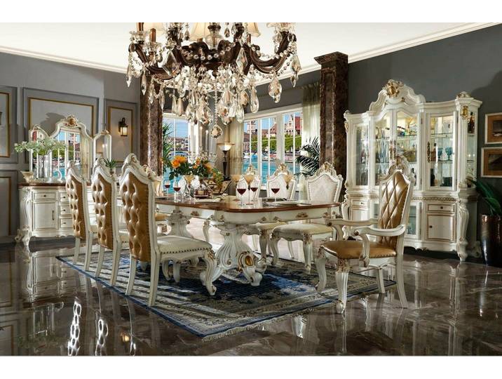 JVmoebel Esszimmer-Set Klassisches Esszimmer 8x Stühle Komplette Garnitur Barock Rokoko, Made in Europa