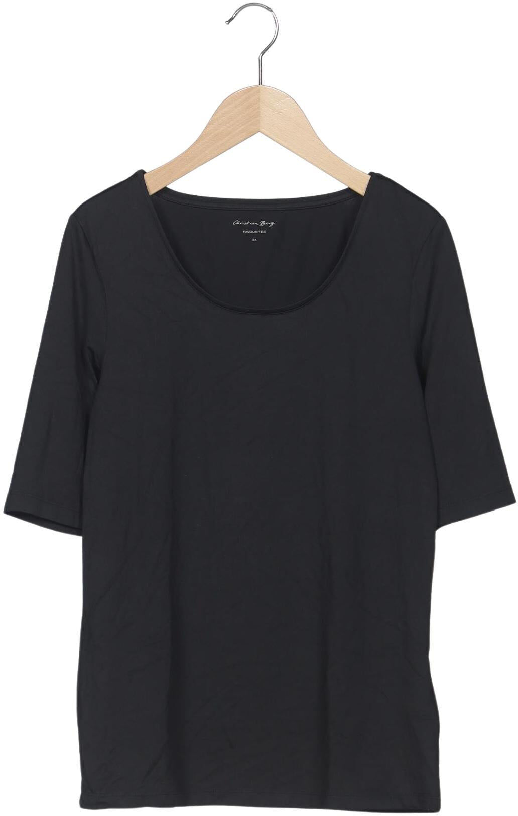 Christian Berg Damen T-Shirt, Schwarz, Gr. EU 34, Synthetik / Elasthan - Second Hand