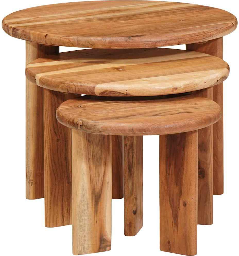East Urban Home Solid Wood Coffee Table Dark Brown 40cm H X 54cm W X 54cm D