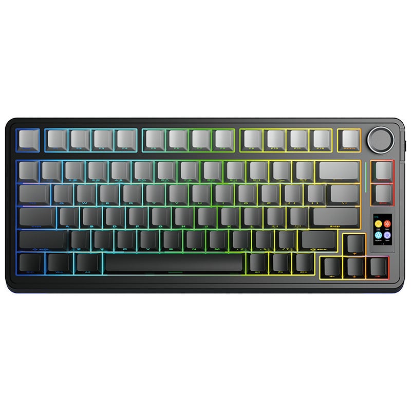AULA S75 Pro 75% draadloos mechanisch gamingtoetsenbord met TFT-display, draaiknop en hot-swappable Star Vektor switches