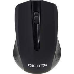 Dicota Wireless Mouse COMFORT Maus Funk Optisch Schwarz 1000 dpi Integriertes Scrollrad D31659