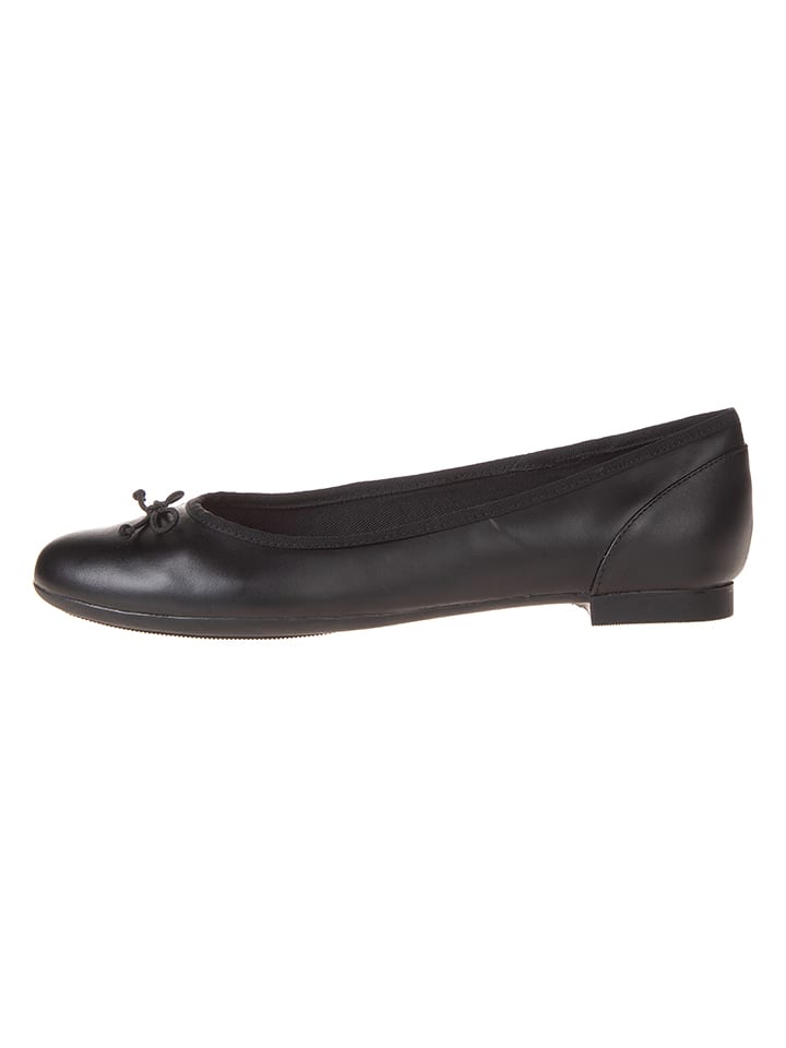 Clarks Leder-Ballerinas "Couture Bloom" in Schwarz - 37