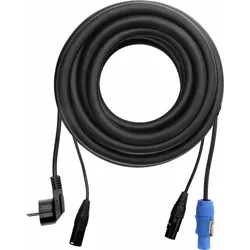 Pronomic Stage EUPPD-10 Hybridkabel Euro/PowP/DMX Schuko/Powercon kompatibel + DMX 3-polig, 10m