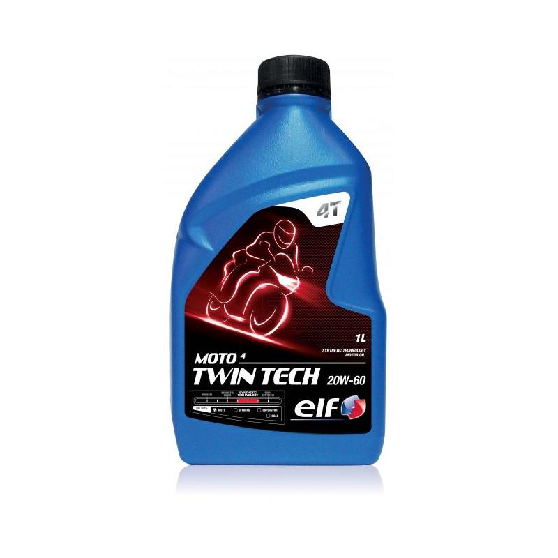 Huile moteur 4T ELF Moto 4 TwinTech  Technologie Synthèse 20W60- 1L