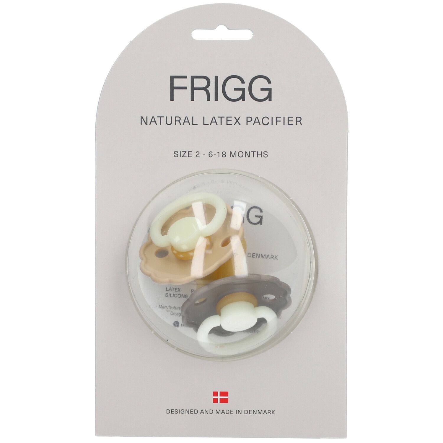 Frigg Fopspeen Daisy Night Porto - Croissant 6-18 Maanden 2 St Schnuller