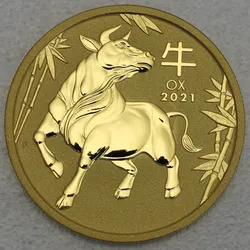Goldmünze 1oz "Ochse" 2021 Lunar III – Year of the Ox (Australien)