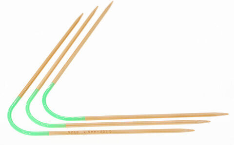 Neko Strumpfstricknadeln "Bamboo Flex", gebogen, aus Bambus