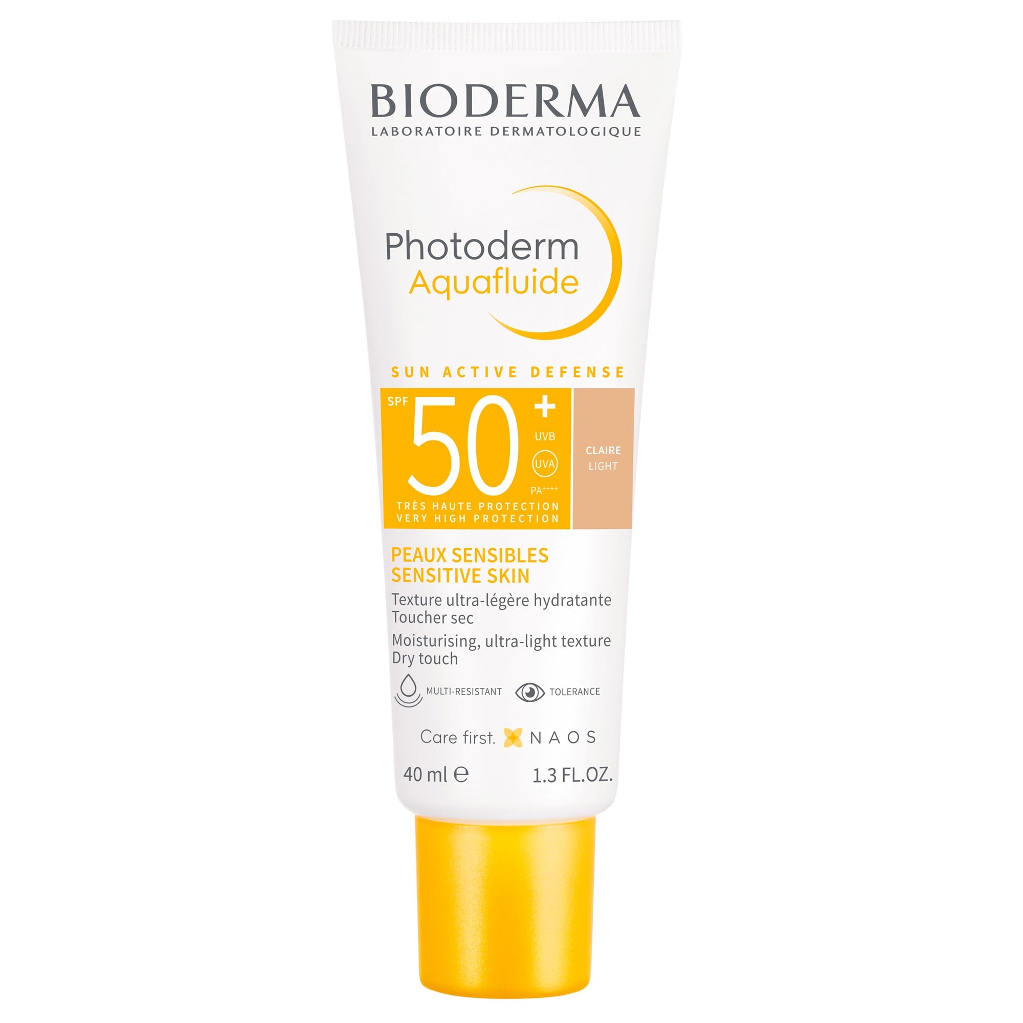 Bioderma Photoderm aquafluide SPF50+ facial Teinted Sunscreen 40mL Light SPF50