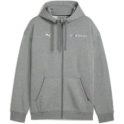PUMA BMW M Motorsport Essentials+ Fleece Kapuzenjacke Herren 03 - medium gray heather S