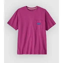 Patagonia Mw Hut Tripper Label Pocket T-Shirt amaranth pink Gr. XXL