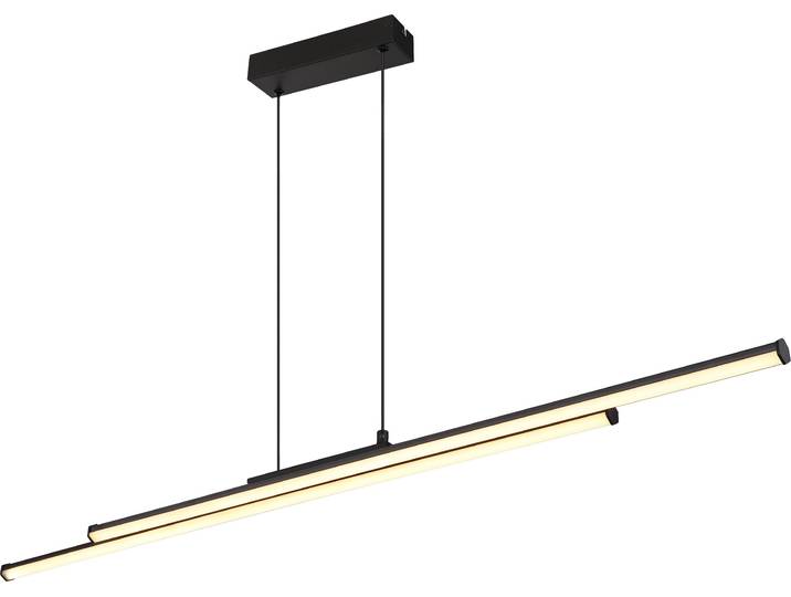 Suspension LED noir mat\, opale\, H 120 cm