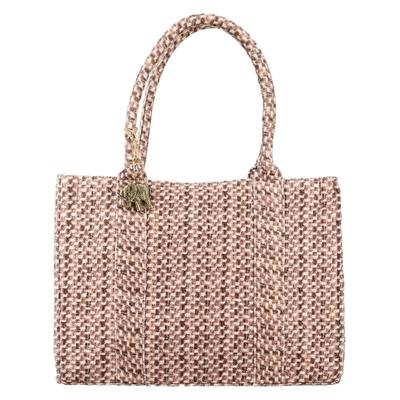 Henkeltasche ANOKHI "ANOKHI Taschen Baumwolle", Damen, Gr. onesize, braun (beige), Baumwolle, Taschen
