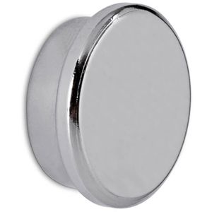 Maul Magnete 61709 silber gebürstet, Neodym Magnet, Ø 25 mm, Höhe 9 mm
