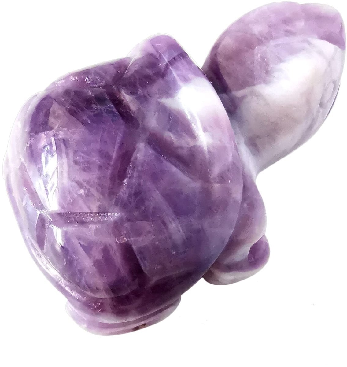 Solidchoice - Handgesneden Amethist Schildpad Beeldje voor op tafel