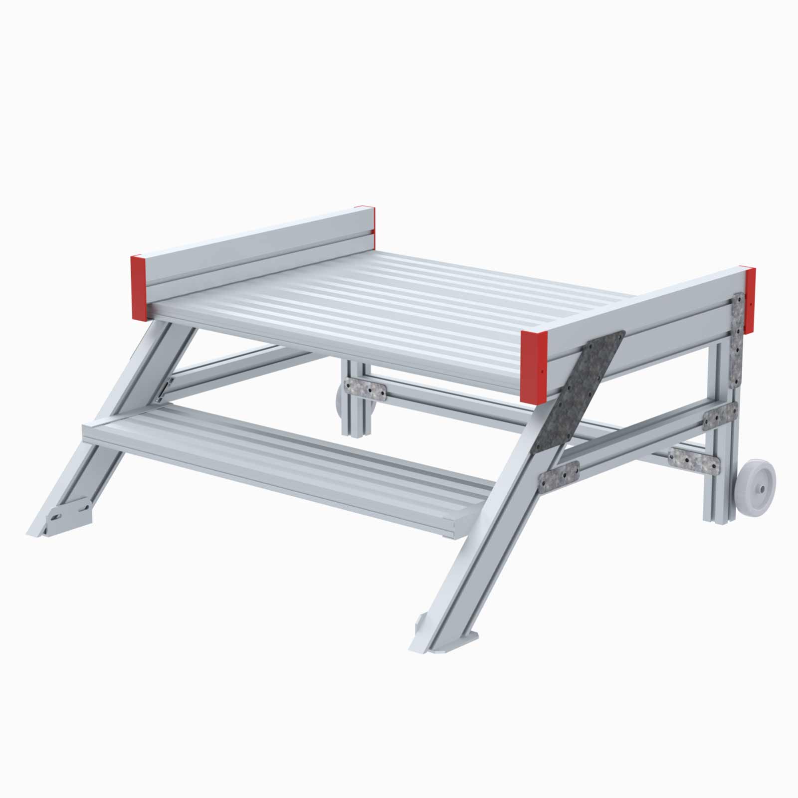 Euroline 514 Anstieg 45° 1000mm Stufenbreite 2 Stufen Alu gerieft 5144302