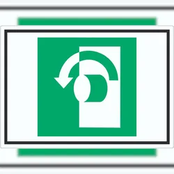 HB-Druck Öffnung durch Linksdrehung Symbol Aufkleber A1 (594x841mm)