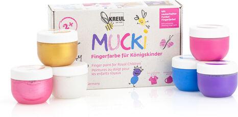 Mucki Fingerfarben für Königskinder, 6x 50ml