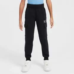 NIKE Sportswear Fleece Cargo Jogginghose Kinder 010 - black L (147-158 cm)