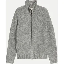 Grobstrick-Jacke Grau L